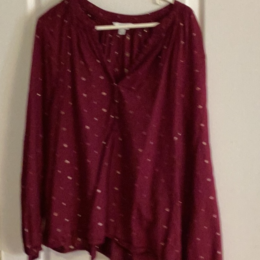 🟣 Women's Burgundy Blouse